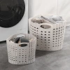 Wholesale of large household folding dirty clothes baskets, wall-mounted laundry baskets, plastic storage baskets for dirty clothes in the bathroom details Picture
